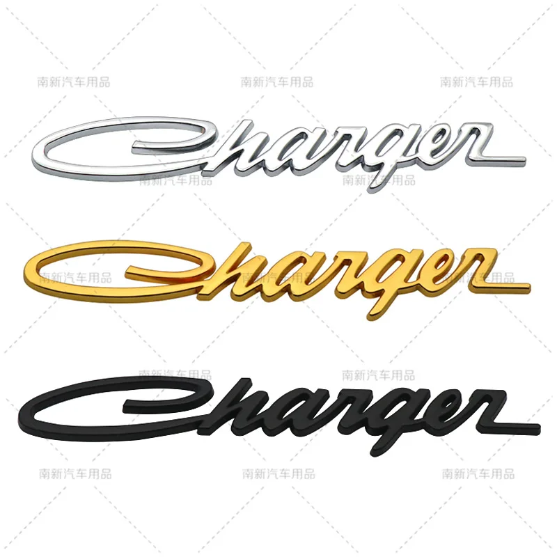 3D Metal Challenger Emblem Charger Badge Rear Trunk Decal Stickers for Charger Challenger Auto Decoration Accessories Ring Key