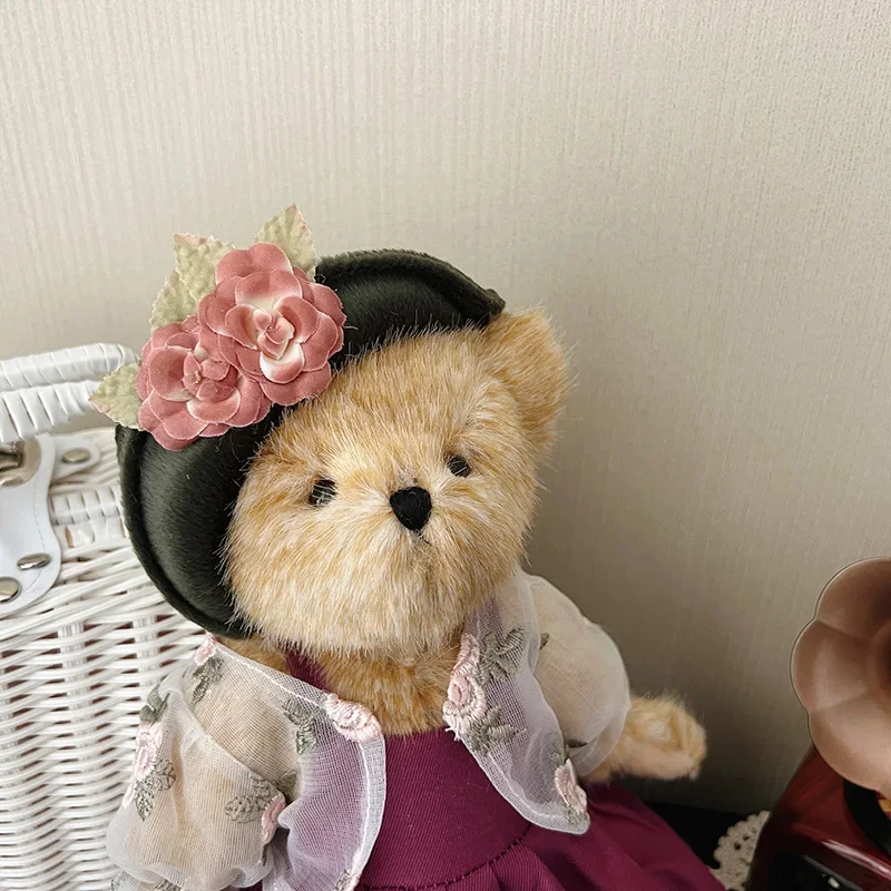 Ours en peluche mobile avec robe, jouets en peluche mignons, cadeau d'anniversaire, cadeau de Noël, nouveau, haute qualité
