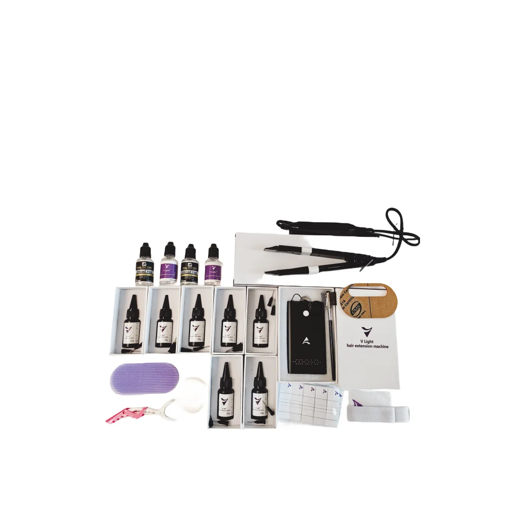 Heißer Verkauf! Werkzeuge V-Licht Haar verlängerung Set Perücke Haarteil Echthaar schnelles Pfropf werkzeug festes und spurloses Haar verbinder