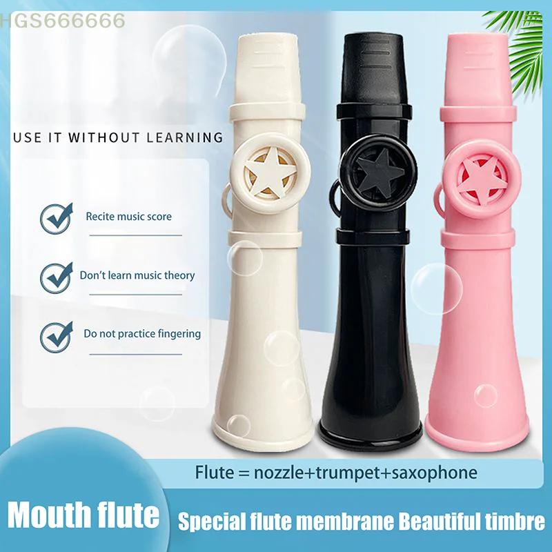 

Kids ABS Kazoo Flute Toy with Lanyard Funny British Whistle Gift for Boys And Girls Face the Music