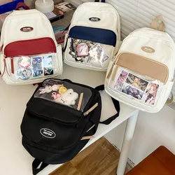 Ita Bag Teenage Girls Display Backpacks 2024 New All Match Summer Simple Canvas School Bag Casual Cute Letters Rucksack Bolsas