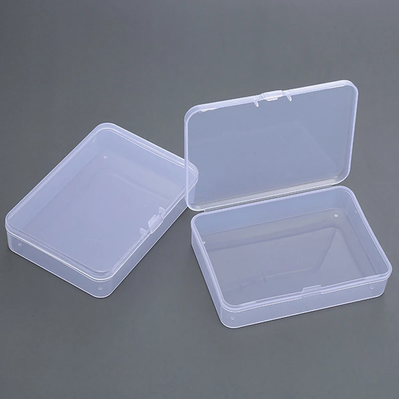 

2PCS Game Card Transparent Box Jewelry Storage Container Board Game Transparent Plastic Box