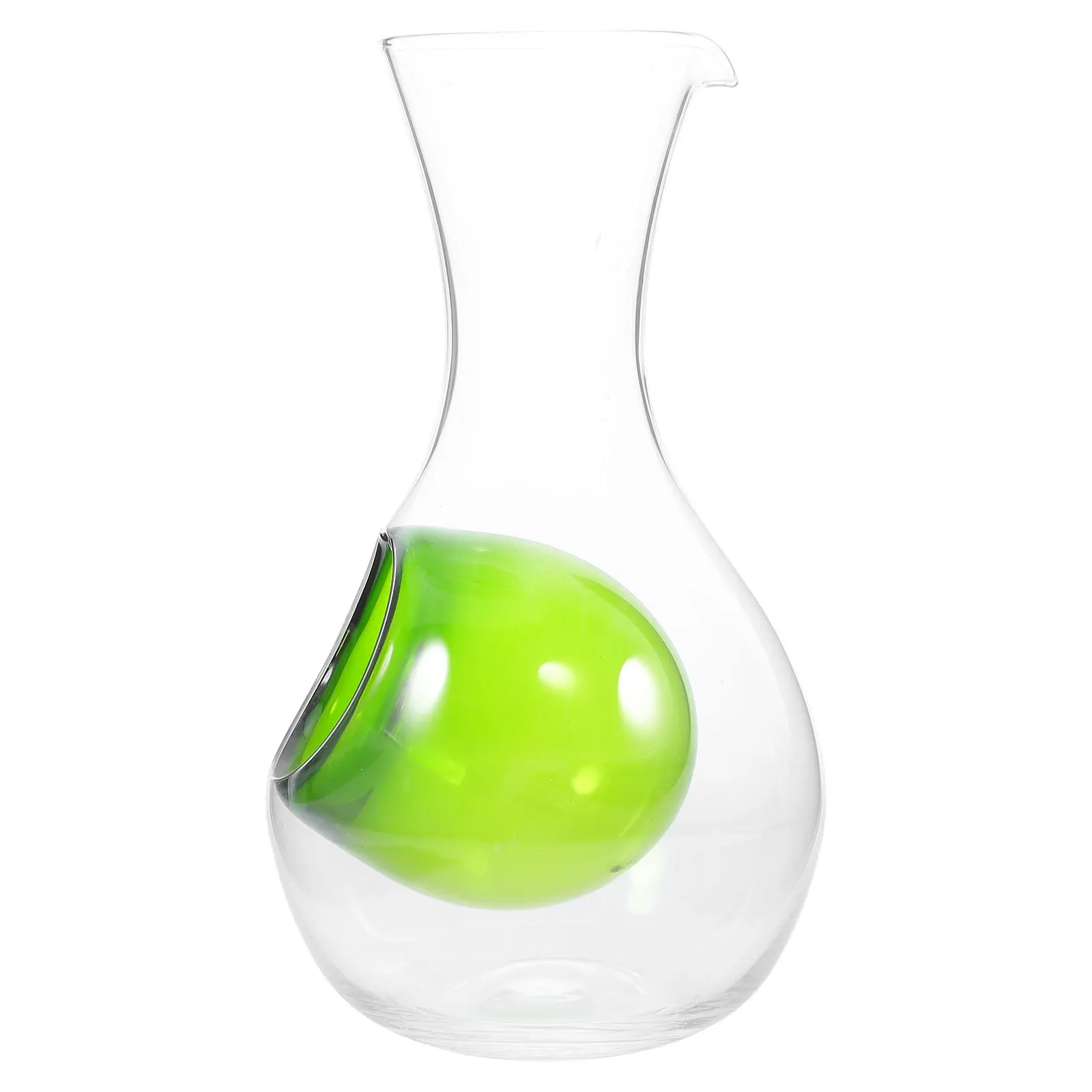 

Glass Cold Sake Decanter 400ml Wine Serving Carafe Party Drinks Holder Ice Chamber Cooling Wine Carafe Small Glass Jug