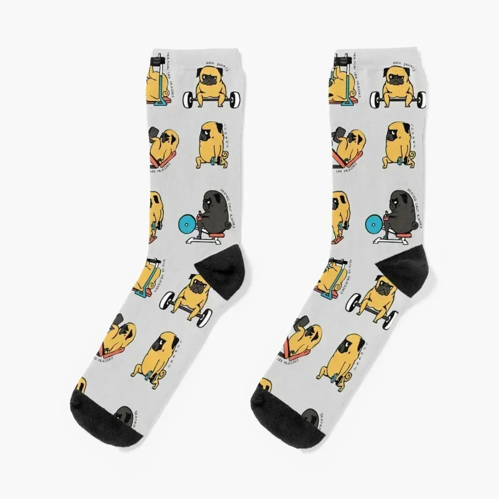 Leg Day with The Pug Socks cool fashionable japanese fashion designer brand Men's Socks Luxury Women's