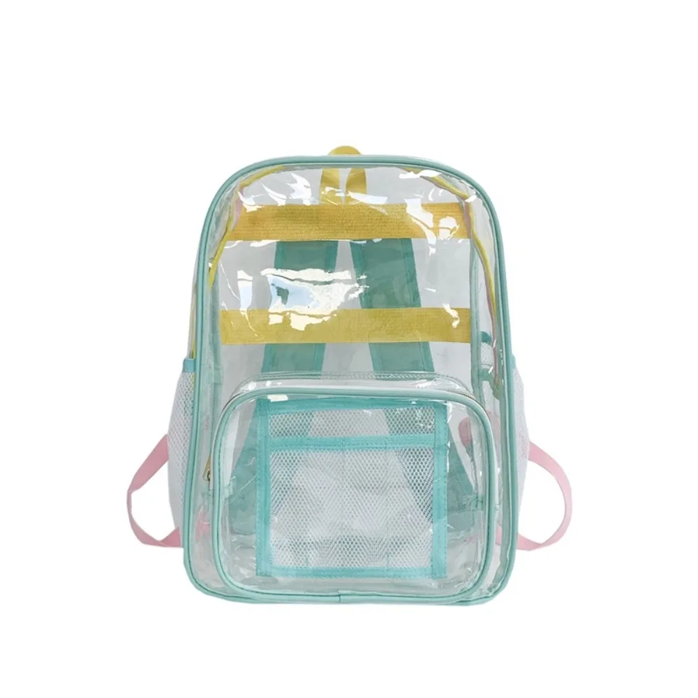 Backpack Waterproof Transparent School Bag Girl Large Capacity Backpack Solid Clear Backpack Men Fashion Transparent Plastic Bag