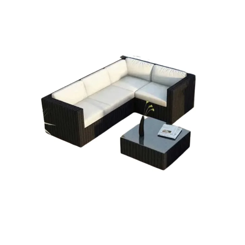 Outdoor sofa combination, courtyard, garden, balcony, rattan table, chair, terrace, waterproof and sun proof outdoor