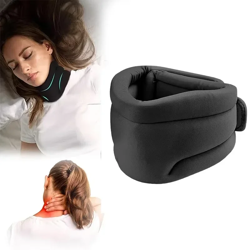 Neck Support Cervical Brace Adjustable Cervical Collar Soft Durable Foam for Relieve Cervical Pain Airplane Travel Nap Health