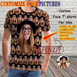 Custom Your Photo T Shirt Men's 3D Printed T-shirt Sport Top Men's Casual Short Sleeve Harajuku Tee