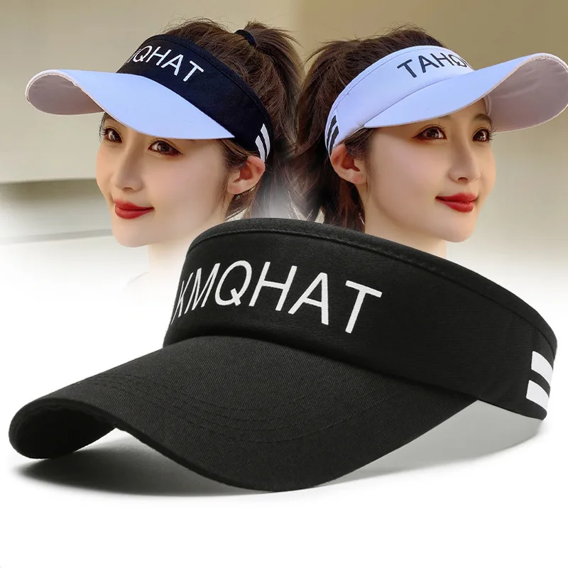 New men's And women's Big Head Hollow Top Golf Cotton Hat Outdoor Sports Sun Hat Printed Sun Hat Big Brim Leisure Hollow Top Hat