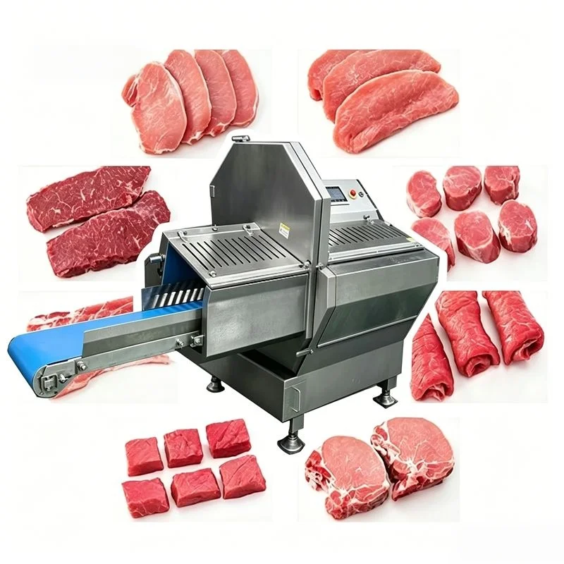 Commercial Automatic Meat Portion Cutter XJT‑210, Precise Steak Bacon Fish Cheese Sausage Slicing Machine 3KW