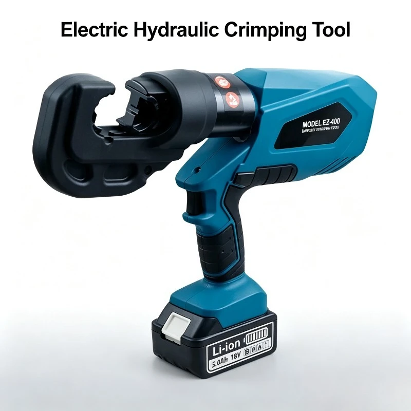 EZ-300 EZ-400 Cordless Rechargeable Electro-hydraulic Crimping Pliers High Pressure Battery Powered Cable Lug Crimper