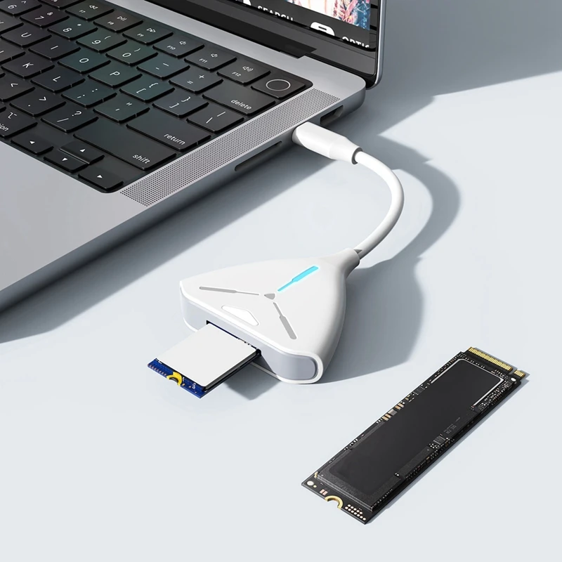 Caja SSD de protocolo Dual M.2 NVME/SATA, caja de disco duro externo USB tipo C SSD para NVME NGFF SATA SSD