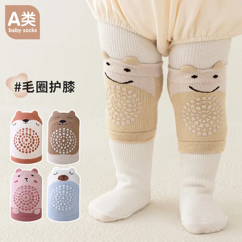 Safety Protector Cotton Leg Warmer 1Pairs Baby Knee Pads Toddler Crawling Anti-Slip Kneepads Unisex Boy Girl Elbow Cushion Pad