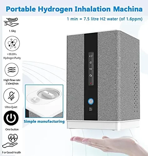 Hydrogen Water H2 Inhalation Machine 150ml/min 99.99% High Purity H2 Low Noise Hydrogen Water Generator ionizer SPE/PEM