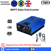 Y&H 1000W 1200W Grid Solar Micro Inverter 24V 48V with Limiter LCD Display AC 220V MPPT Pure Sine Wave Battery Adjustable Power