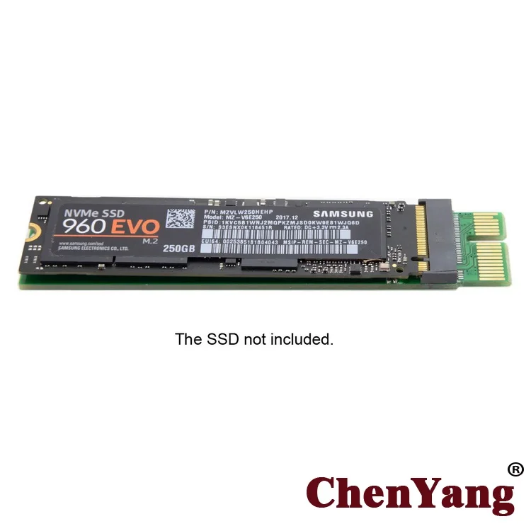 CY Xiwai   PCI-E 3.0 1x x1 Vertical to NGFF M-key NVME AHCI SSD Adapter for XP941 SM951 PM951 960 EVO SSD