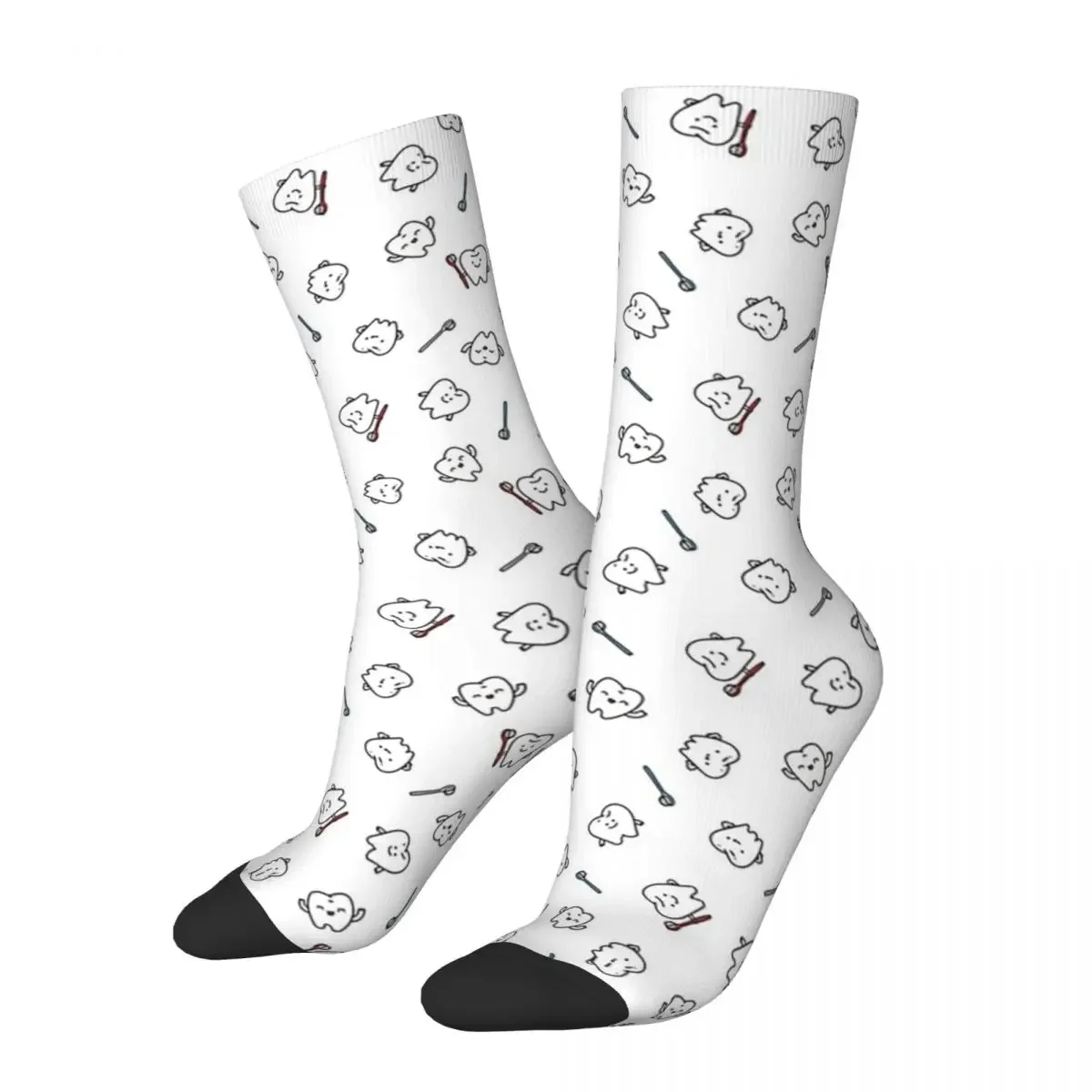 

Funny Teeth. Cute Tooth Art. Dentist Pattern Design Socks Harajuku Super Soft Stockings All Season Long Socks Accessories