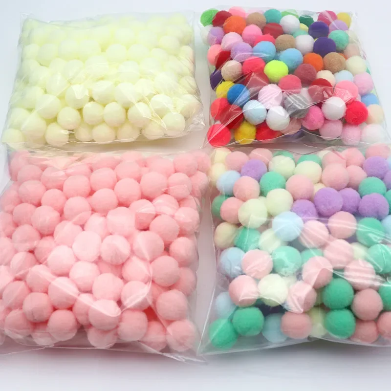 50g Multi-size Pompoms 8 Mm 10 Mm 15 Mm 20 Mm 25 Mm 30 Mm Fluffy Soft Plush Crafts DIY Home Decoration Scarf Sewing Supplies