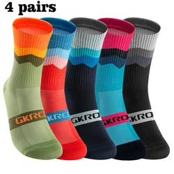 4 Paar Fahrradsocken für Herren, Krankenschwester, Kompression, Radfahren, für Damen, MTB-Schutzsocken, Strümpfe, Sportgriff, Barre-Socken