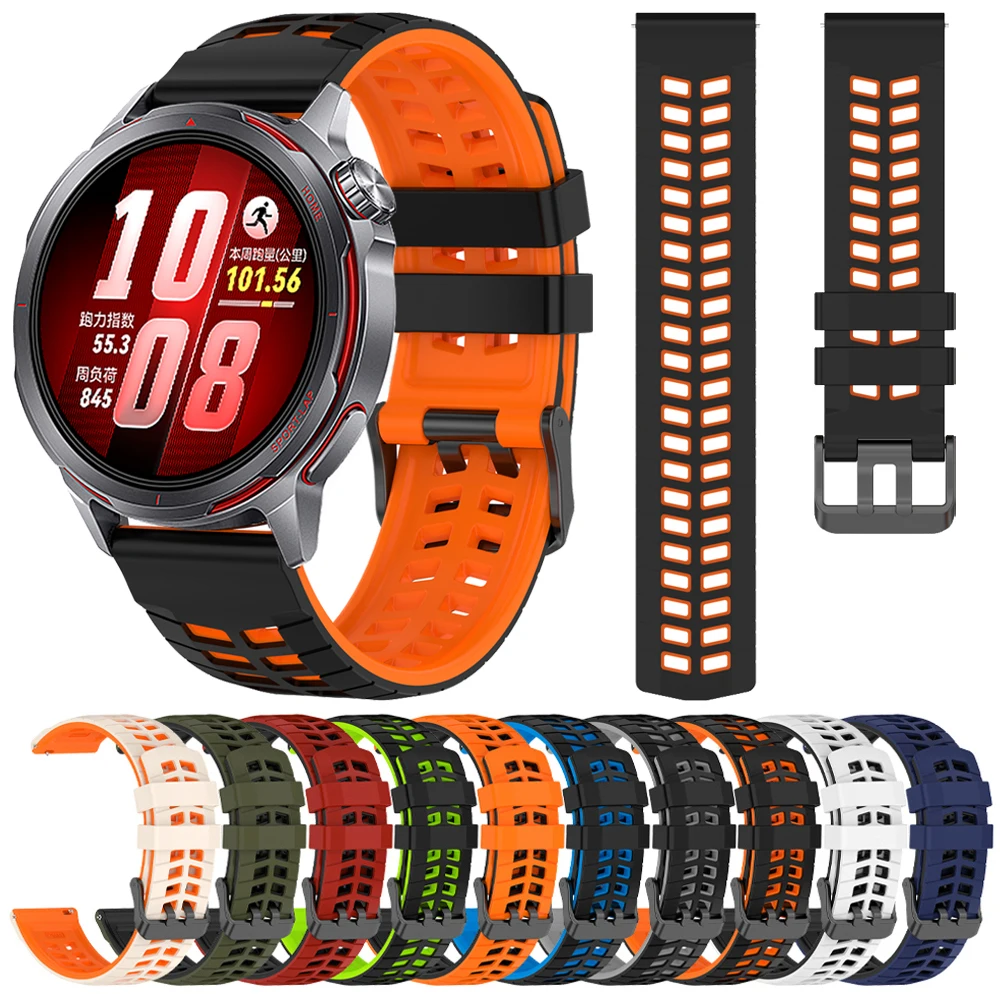 Correa de reloj de 22mm para HUAWEI GT 6 5 Pro 46mm Runner 2, correa de silicona para Samsung Gear S3 Frontier Classic/Watch3, correa de pulsera de 45mm