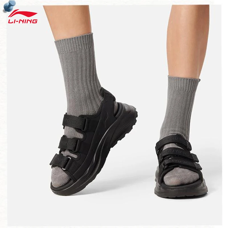 صنادل LI-NING للرجال والنساء من الكوكا الناعم مبطنة مريحة للجنسين أحذية رياضية عصرية AGUV001