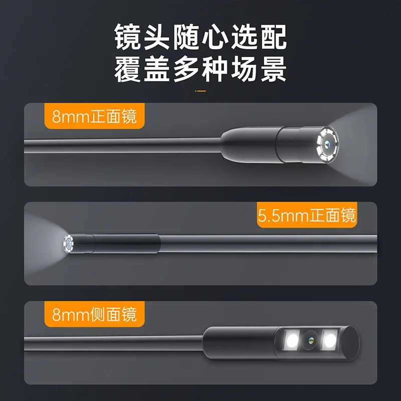 4.3''  5.5mm 2 million pixels Handheld Portable Car Tester with Screen 8mm Lens Pipeline Camera, Industrial Endoscope