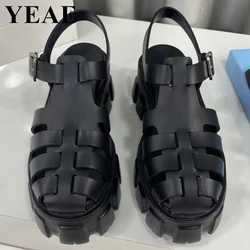 New Summer Gladiator Women Sandals Hollow Out Platform Design Sexy Thick Sole Shoes Designer Ladies Female Casual Shoes 2024