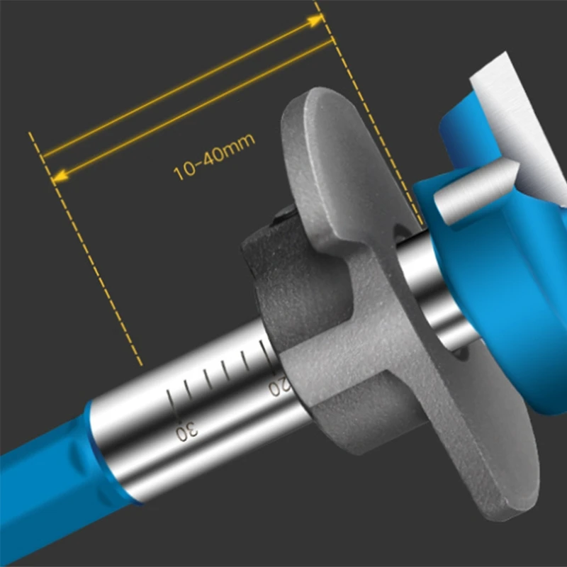 35Mm Tungsten Steel Woodworking Hole Drill Bit Wood Drilling Hole Opener Adjustable Positioning J8