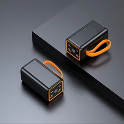 Çift USB tip C güç banka kabuk 5V DIY kabuk 4 yuvaları 21700 tutucu durumlarda ayrılabilir pil şarj olmadan saklama kutusu