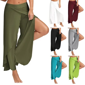 Neue Frauen mit weit losen Hosen Fitness Yoga Split Mandala Flugzeug offene Hosen Hippie Aladdin Harem Hosen 8 Hauptverkaufshosen mit Eröffnung - №7