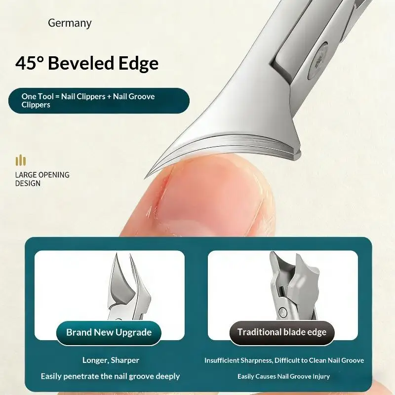 

Stainless Steel Fingernail Toenail Cuticle Nipper For Ingrown & Thick Nails Sharp Pointed Tip Ingrown Nail Clipper Manicure Tool