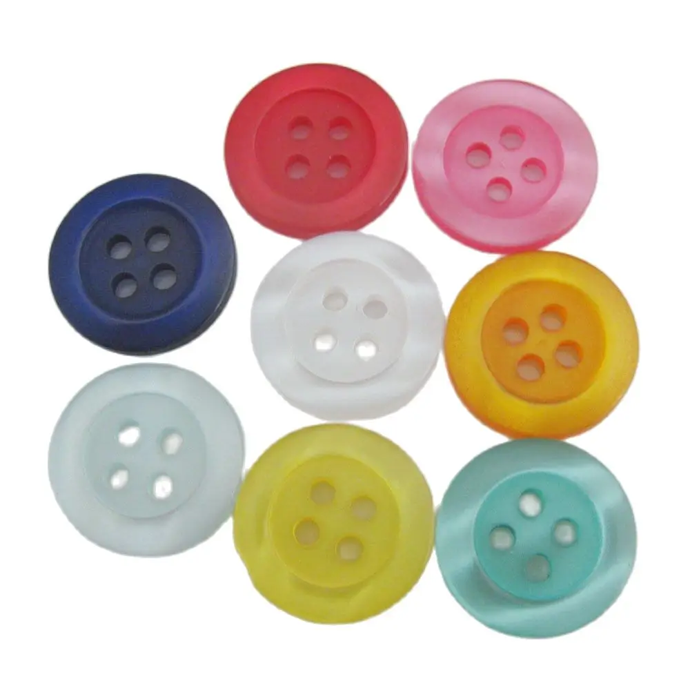 NBNVKW 50Pcs/Pack 4 Holes Round Shirt Buttons 3/5