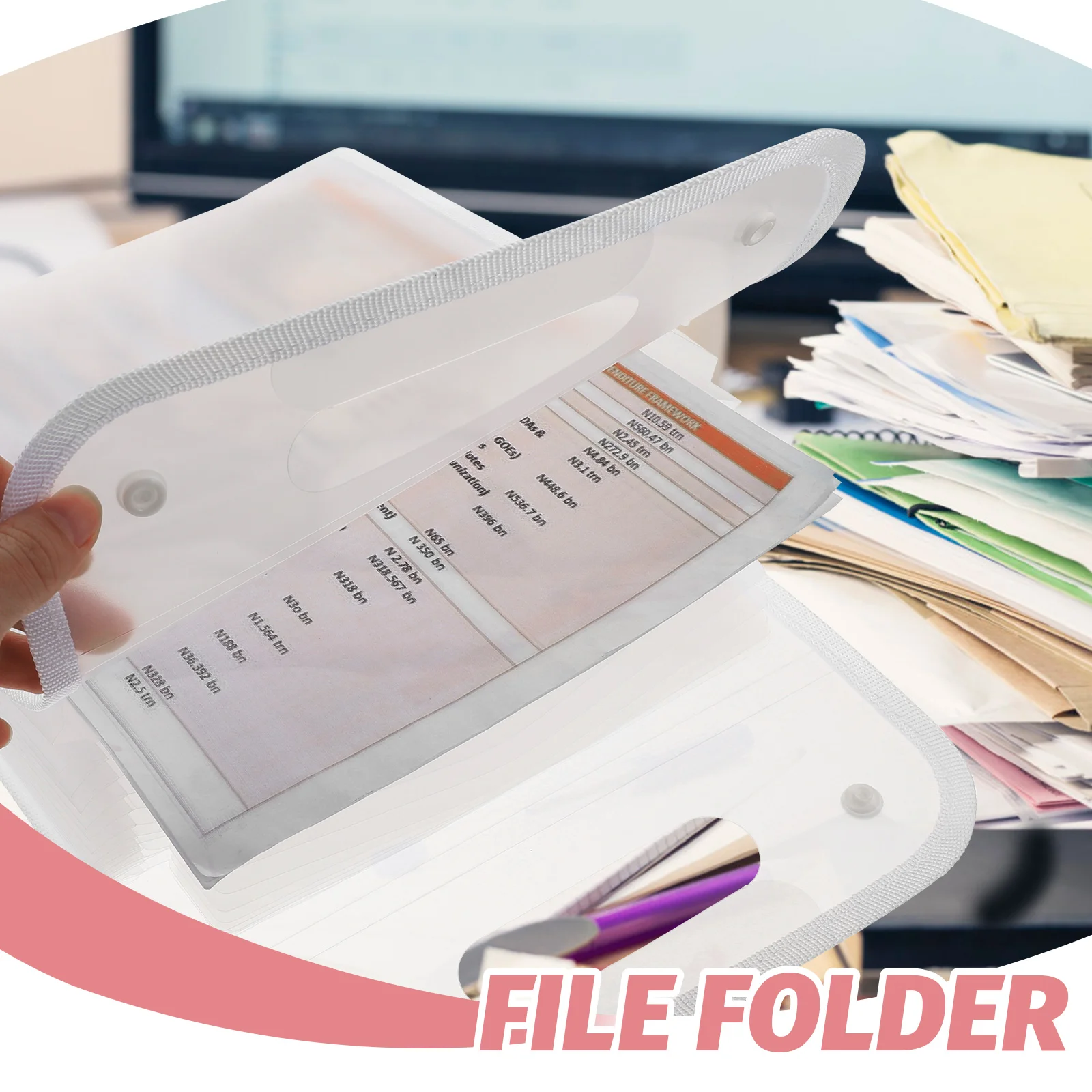 แฟ้มเก็บเอกสารแบบตั้งโต๊ะขนาดใหญ่ พกพาสะดวก จัดระเบียบใบเสร็จ ใบเช็ค และเงินสด พร้อมช่องใส่เอกสารแบบขยายได้