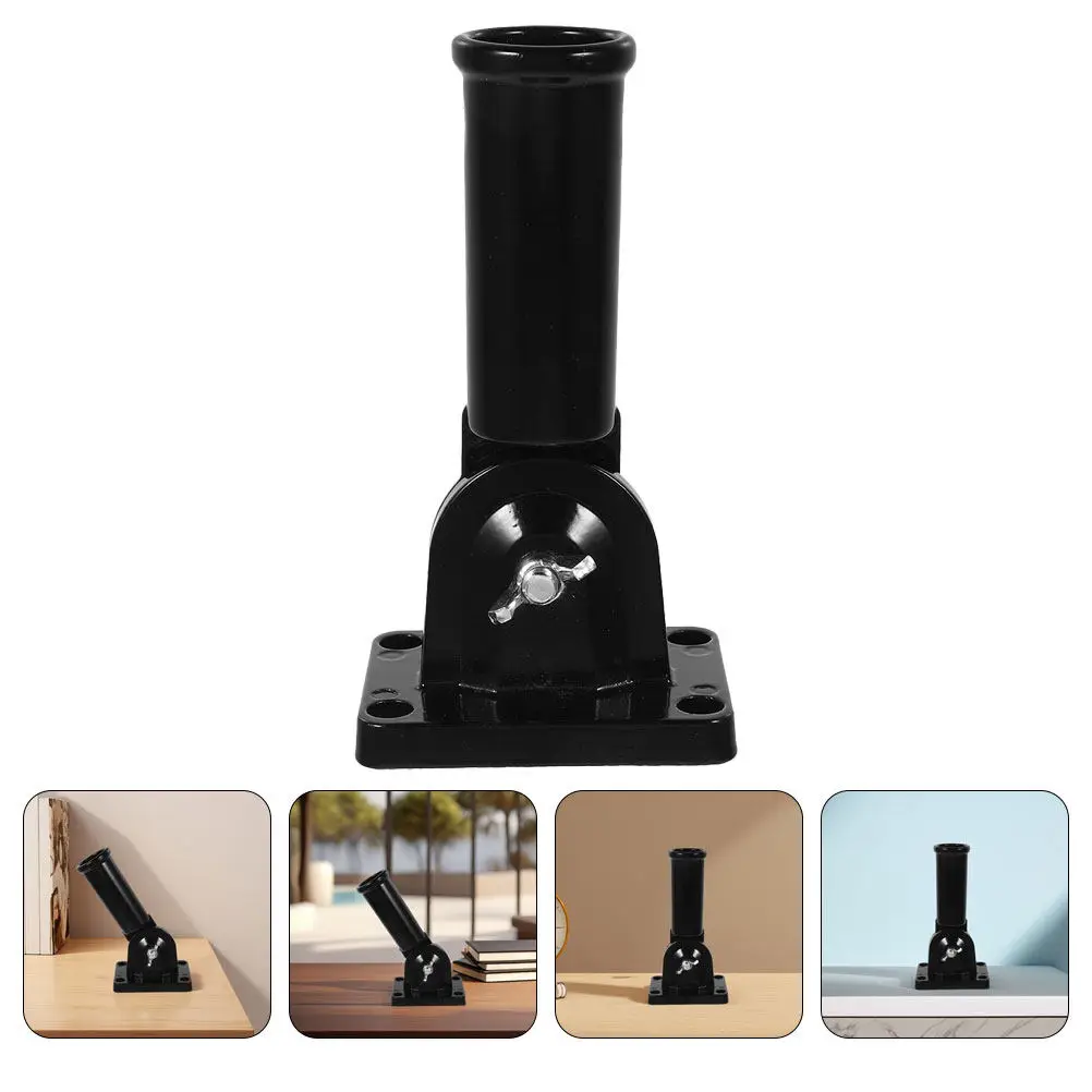 2Pcs Weather Resistant Flag Pole Holder Bracket Wall Mounted Adjustable Angle Flag Display Base for School Use