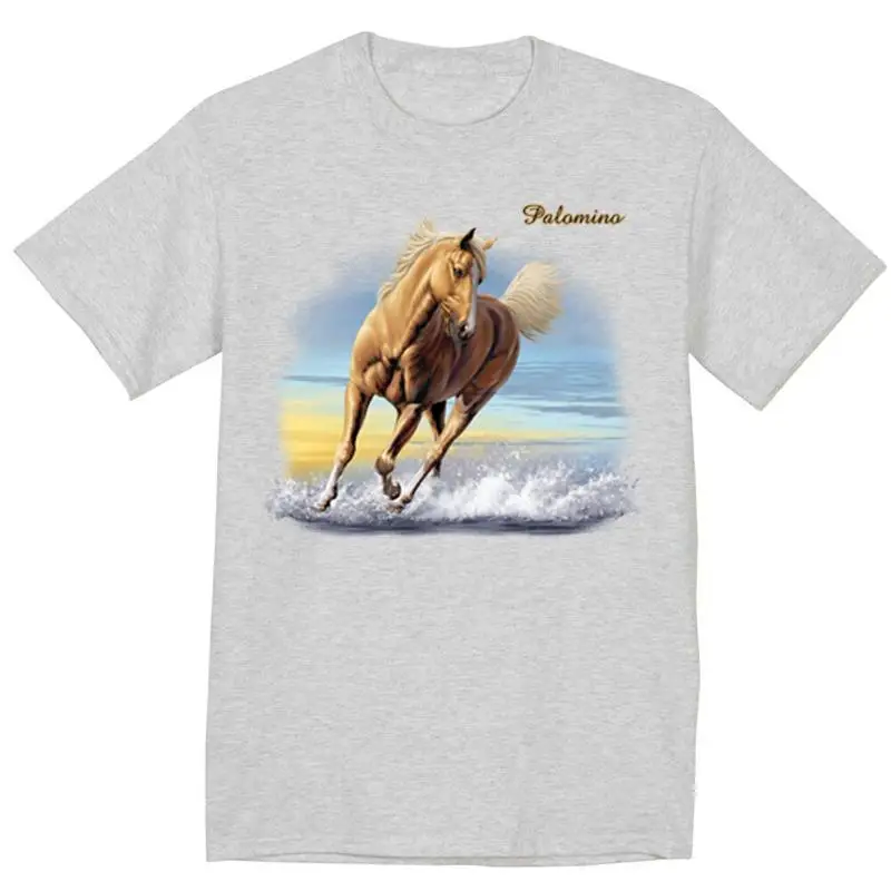 

Big And Tall T Shirt For Men Palomino Horse Breed Tee Men'S