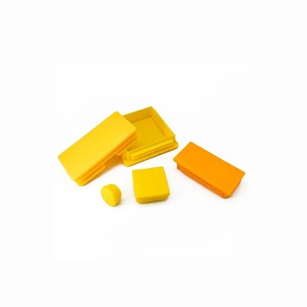 

Yellow Plastic Circular Square Pipe Plug Dustproof Sealing Cover Furniture Tables And Chairs Anti Slip Foot Pads