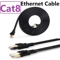 1M 2M 5M 10M 15M 20M 40Gbps 2000MHz Cat8 Ethernet Cable Flat Rj45 Cable Ethernet Cat 8 Computer Laptop Network Cable