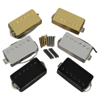 FLEOR Juego de pastillas de puente y cuello de guitarra eléctrica Alnico 5 Humbucker para piezas de guitarra LP, cromo/dorado/negro a elegir