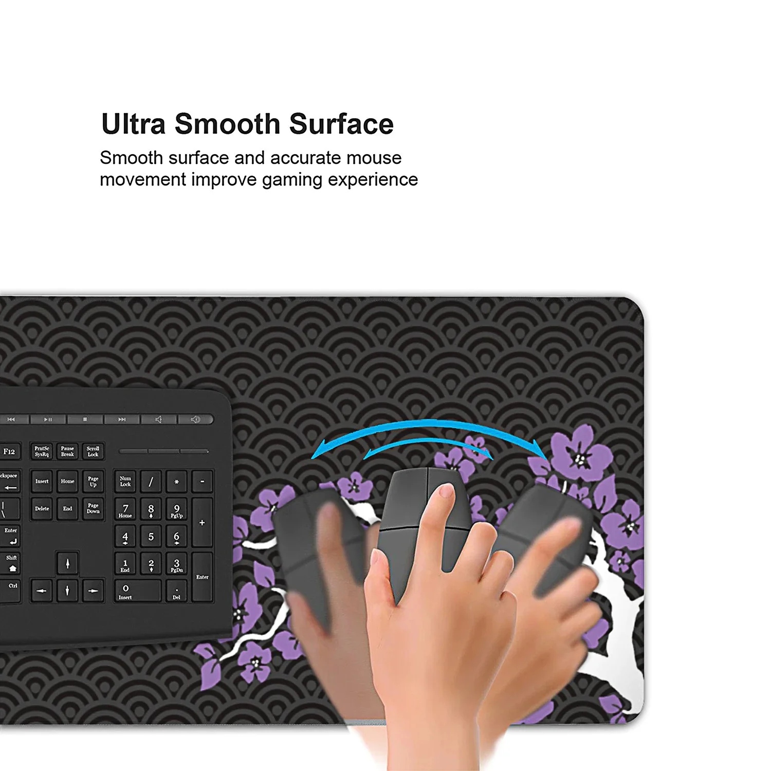 Sakura Computador Gaming Mouse Pad, Table Mats, Grande PC Mousepad, Cherry Blossoms Teclado, Gamer Desk Mat, Arte