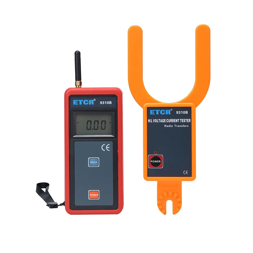 ETCR9310B Wireless H/L Voltage U-Type Current Meter 110kV 0.00A~9999A Data Storage 100m With Wireless Receiver Insulating Rod