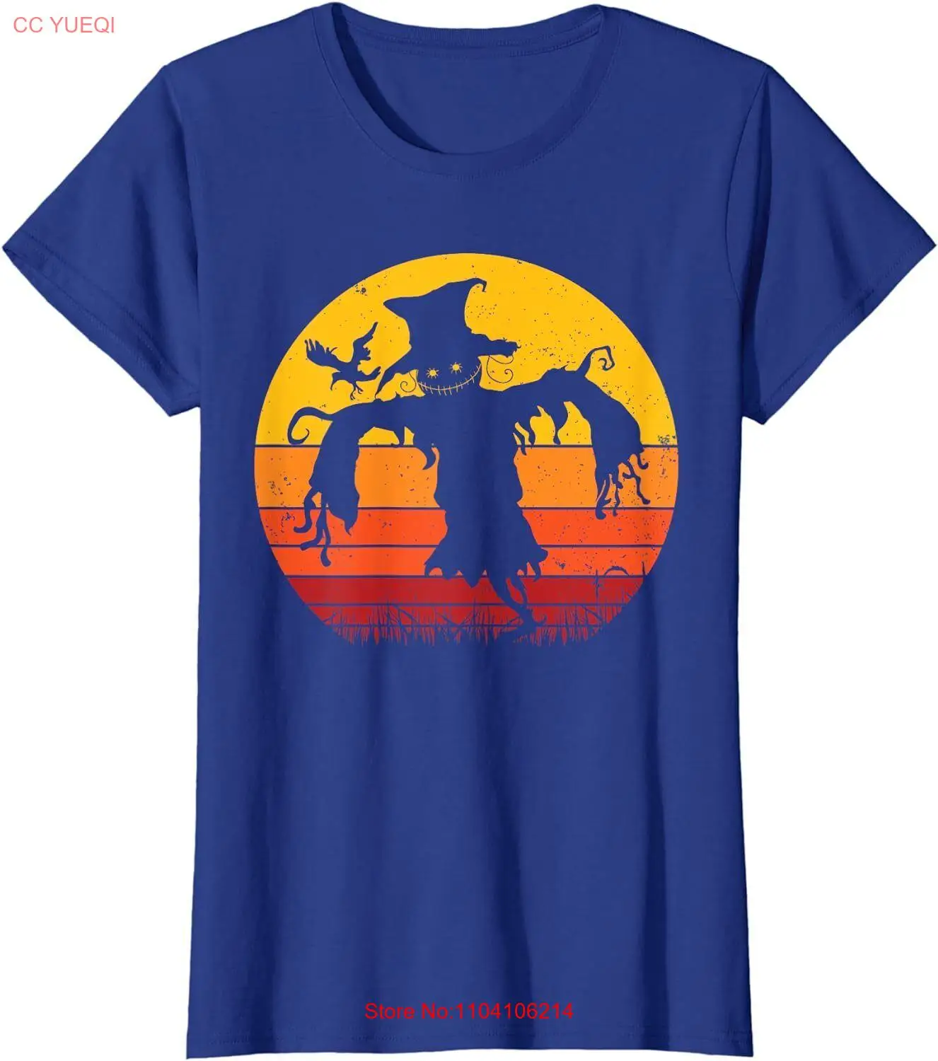 

Vintage Scarecrow Shirt Halloween Costume Retro Ladies' Crewneck T-Shirt