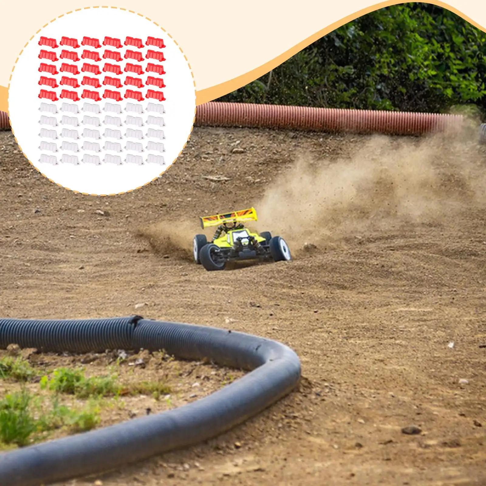 Modular Drift Circuit Track Kit for RC Stunt Cars with Non Slip Base and Expandable Sections for Racing