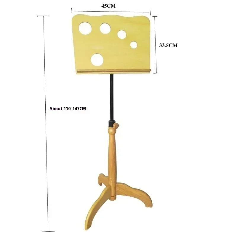 

Wooden Music Stand with Iron Leg for Guitar & Keyboard Steel Material for Spectrum Table Musical Instrument Stand