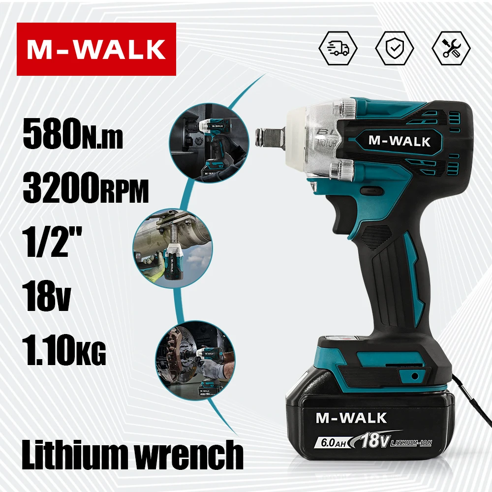 330N.m Cordless Impact Wrench 1/2