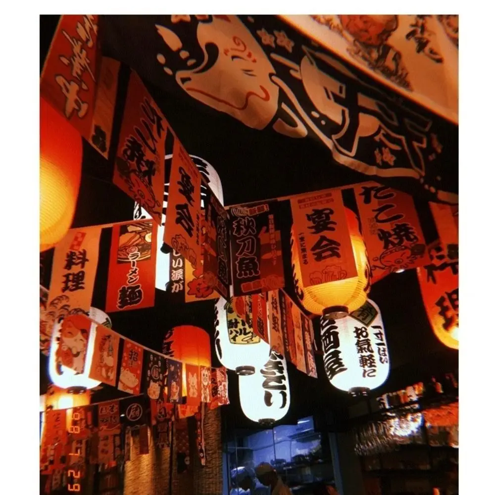 Hot Pot Sushi bandera colgante japonesa Sashimi Ramen cocina bistró Cultural cartel decorativo Japón pequeña bandera de colores restaurante