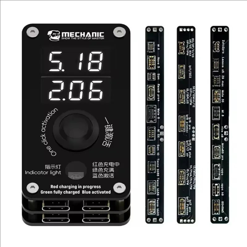 MECHANIC BA27 Pro Battery Charging Activation Board For IP8‑17 Android Mobile Phone Battery Test Repair Tool With Digital Displa