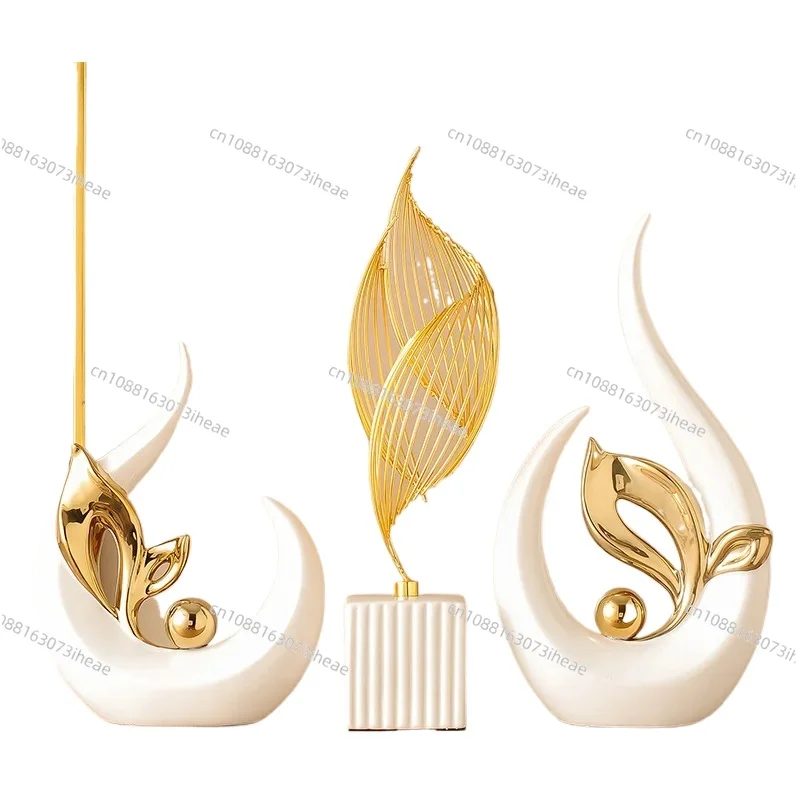 

Набор из 3 предметов, европейские высококачественные керамические украшения с изображением Феникса, легкая роскошная креативная домашняя гостиная