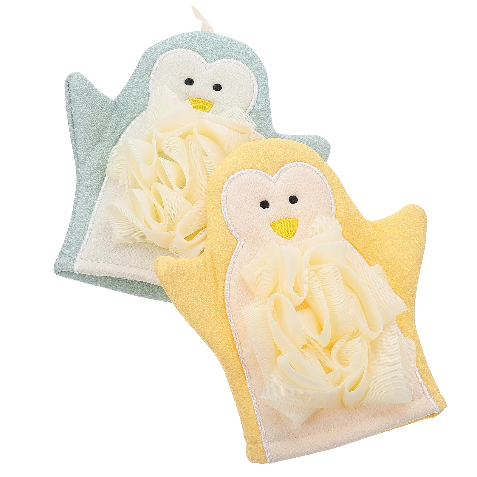 2 Pcs Cartoon Bath Gloves Scrubbing Cleaning Cloth Skin Exfoliation Towel Comfortable Body Bathing Towels