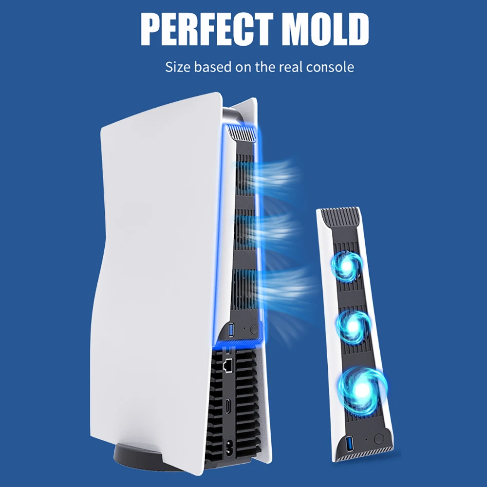 حامل تبريد لـ PS5 ، حامل عمودي ، وحدة تحكم في الألعاب ، مروحة تبريد ، مضيف خارجي ، مبرد تبريد للبلاي ستيشن 5