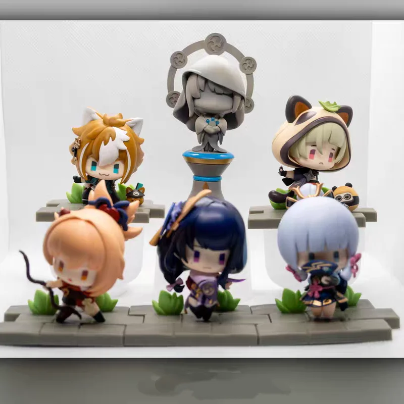 

Original In Stock Genshin Impact Raiden Shogun Inazuma Theme Q Series Role Boxs Pvc Yoimiya Ornament Gorou Battle Heros Figure﻿